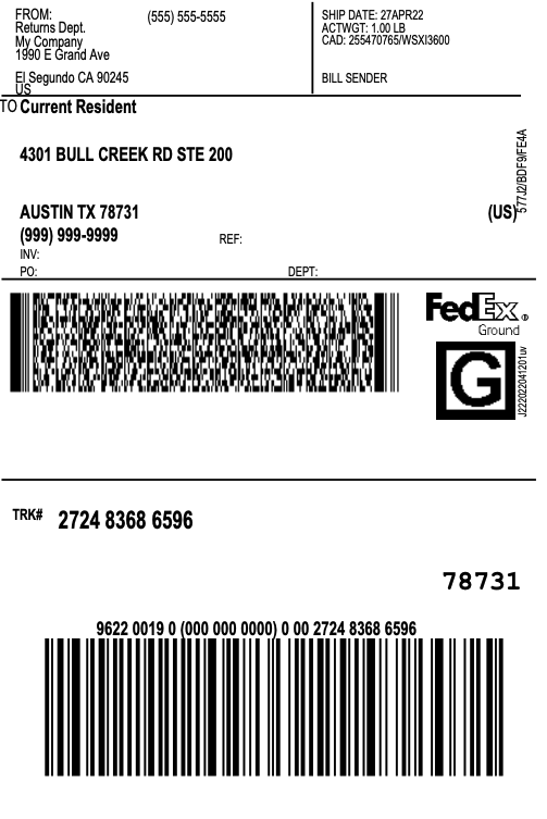 Shipping Label Examples ShippingEasy
