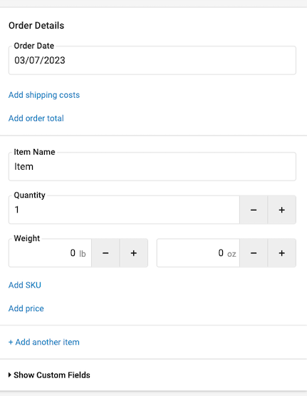 mobile view order details