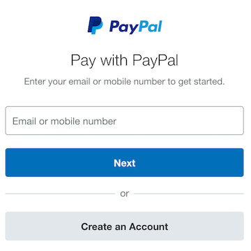 PayPal Login Popup