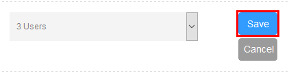 Click the Save button for User addon
