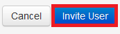 Invite user button on users page
