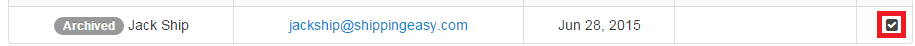 Restore checkbox marked on archived user