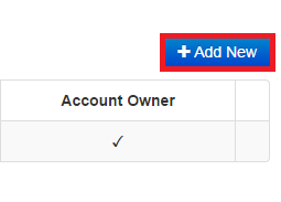 Add new button marked on Users page