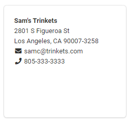 Hover over and click the address to edit.