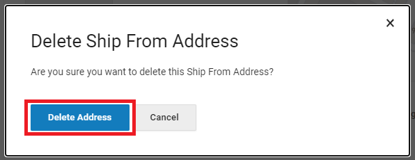 Click the Delete button to confirm the deletion.