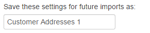 field to name CSV settings as