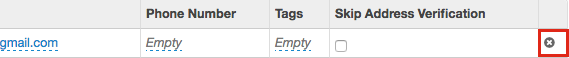 Customer address remove address from CSV upload