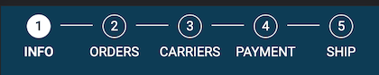 Onboarding. Setup Steps progress bar: 1 Info