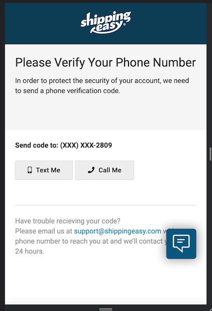 Verify Phone number popup. Options for Text Me or Call me to get verification code