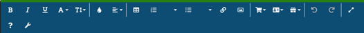 editor toolbar for email templates