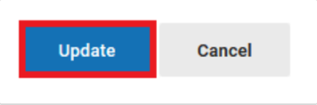 Update button marked on packing slip page