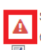 red triangle icon with an exclamation point inside of it