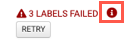 info icon for failed batch label on ready to print
