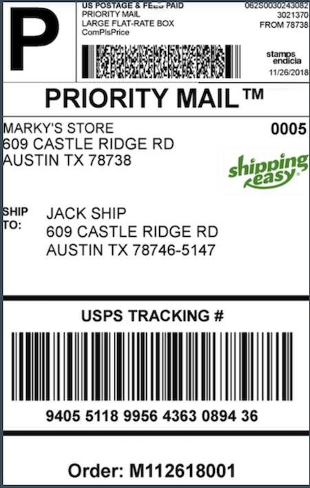 usps priority mail label