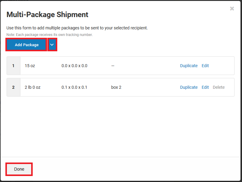 Add Multiple Packages to a Shipment How To ShippingEasy