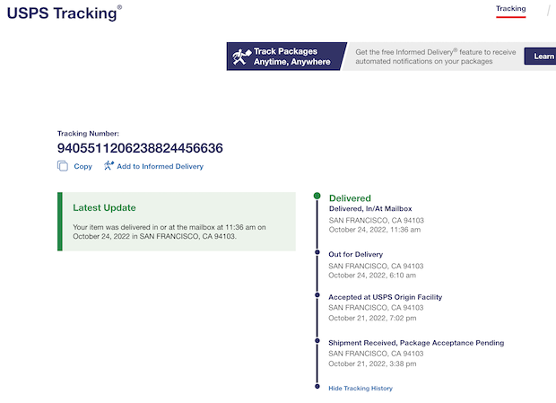 What does it mean if a tracking number starts with 7 for USPS? I