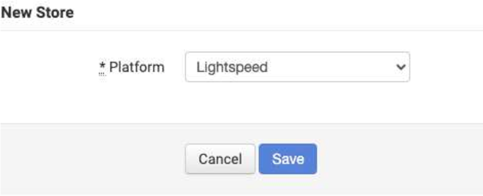 New store Lightspeed selected