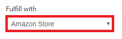 fulfill with Amazon store selected on Shipping Rules