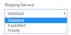 Shipping Service menu for FBA shipping rules
