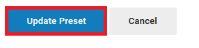 Update preset button on Shipping Preset page