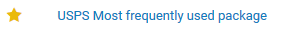 Favorite preset shown on Shipping Presets page
