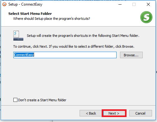 ConnectEasy in Windows location