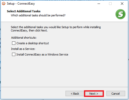 ConnectEasy Setup Additional Tasks