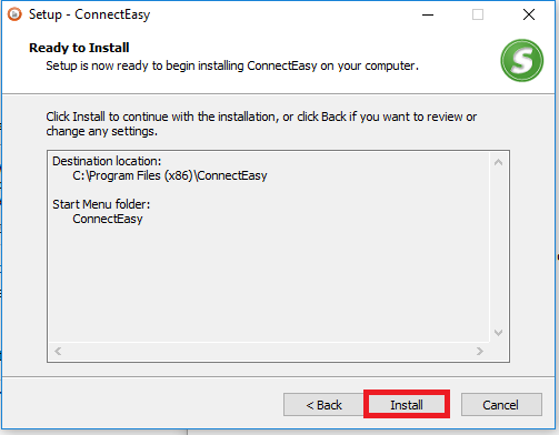 Install ConnectEasy on Windows
