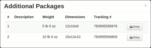 The Additional Packages Modal