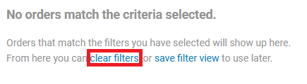 The Clear Filters link is highlighted.