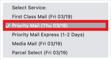 How do I determine the scheduled delivery date for Priority Mail Express®  service?