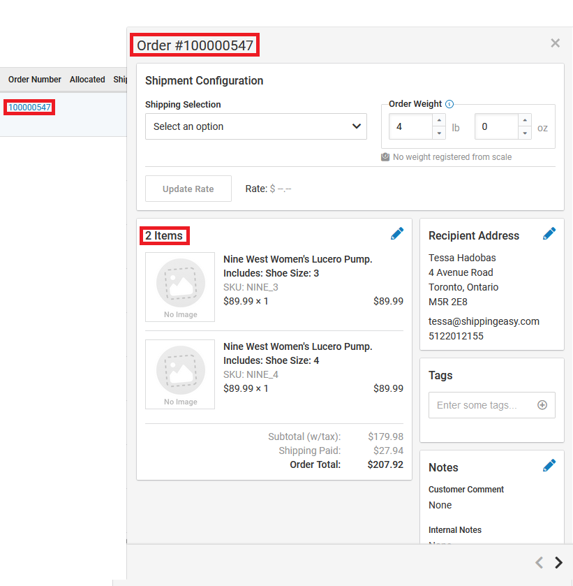 View Multiple Items in an Order How To ShippingEasy