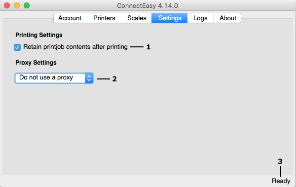 connecteasy for mac popup on settings tab with annotations