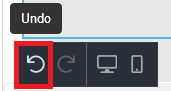 undo option marked in customize content toolbar