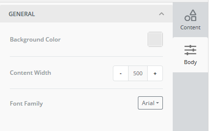 options for customizing content body of campaign