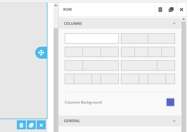 option to add rows with row menu showing