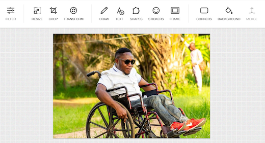 apply image effects when customizing content