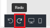Redo button marked on customize campaign page