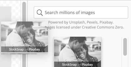 Drag and drop an image when customizing content