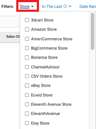 click store in the list of available filters.