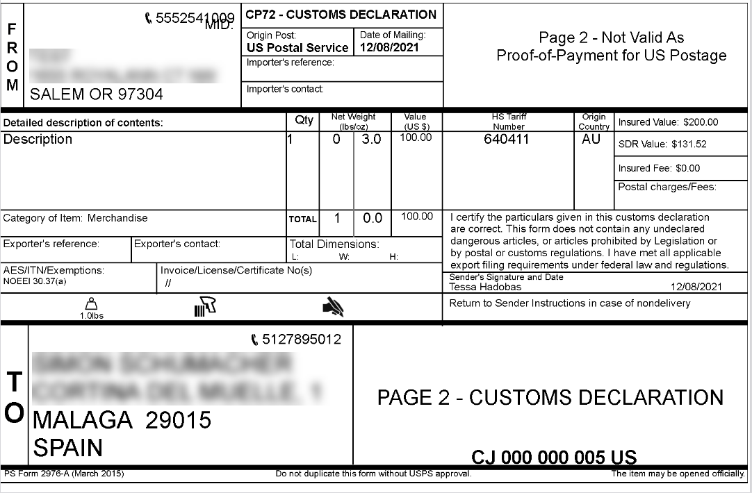 Print International Customs Forms How To Shippingeasy 5650