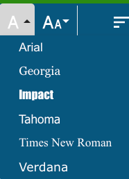 packing slip customization option to select the font