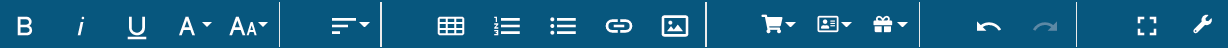 Packing slip customization toolbar
