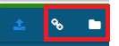 Link and File btns in toolbar highlighted