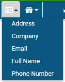 Packing slip template editor showing customer variables expanded