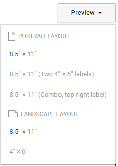 packing slip editor showing preview button