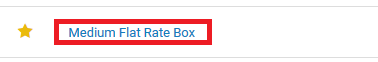 Shipping Preset name marked