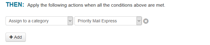then assign to a category priority mail express