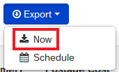 Click Export then select Now.