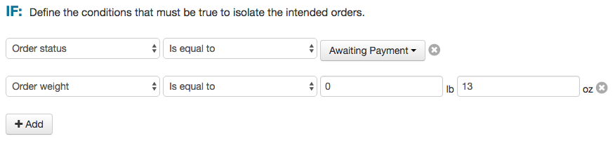 if order weight and order status